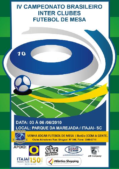 Programação do Campeonato Brasileiro de Futebol de Mesa já está disponível