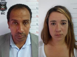 Casal golpista no ramo imobiliário é preso em Camboriú 1 Leandro Lima Martins e Francislaine Dias Pereira