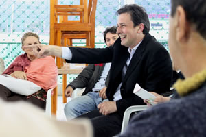 Vignatti faz campanha no litoral pela presidência do PT 1 Foto: Gustavo Zonta