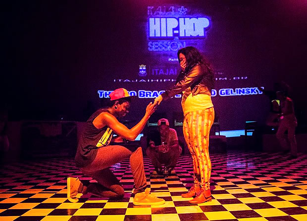 Rafael pediu Layane em casamento durante o Hip Hop Session. Foto: Giovani Freitas