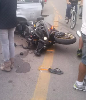 Motociclista morre em acidente de trânsito em Meia Praia