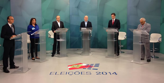 Candidatos ao governo de SC participam do primeiro debate eleitoral de 2014