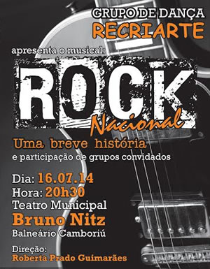 Peça no Teatro de BC conta história do Rock Nacional nesta quarta, 16