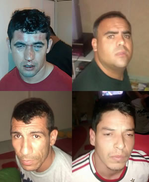 Mozael, Elias, Luiz Felipe e Giliard. FotoS: Polícia Militar / Divulgação / Click Camboriú