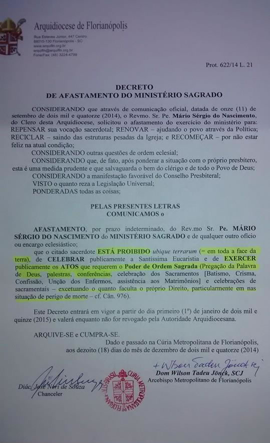 decreto de afastamento