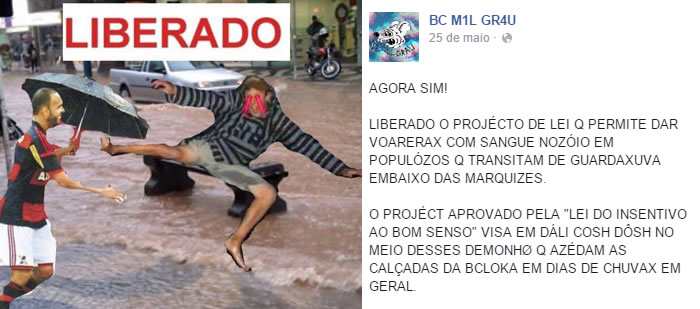 (BC M1L GR4U/Facebook/Reprodução)