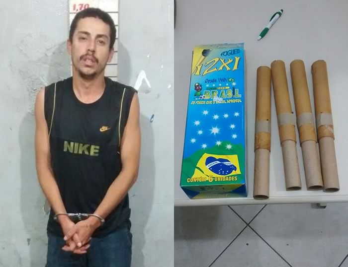 Preso homem que soltou foguetes após policial ser baleado