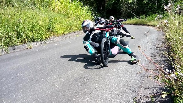 Atleta de Balneário Camboriú no campeonato paulista de Drift Trike 1 (Divulgação)