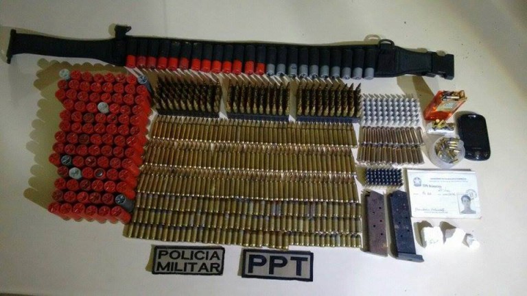 PPT apreende 727 munições em Camboriú