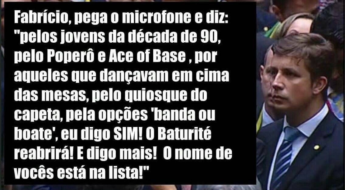 Referência ao Baturité, casa noturna onde era gerente anos atrás.