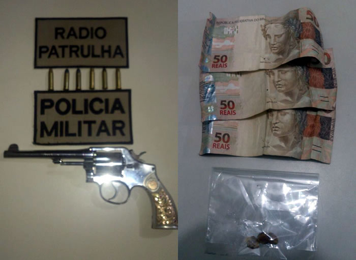 Homem é preso com arma e droga durante a madrugada em Camboriú