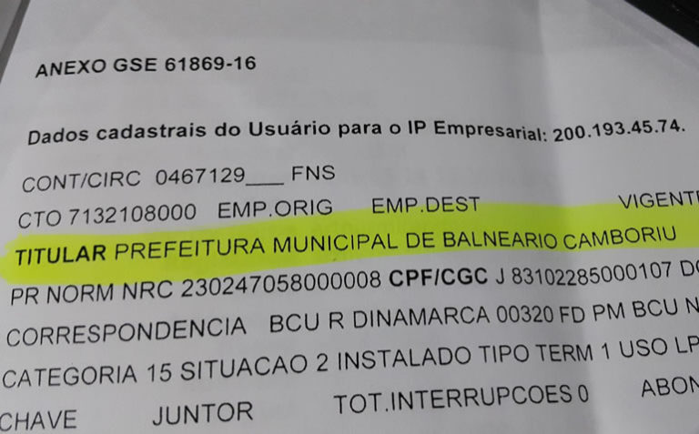 Conteúdo difamatório era publicado de dentro da prefeitura de Balneário Camboriú