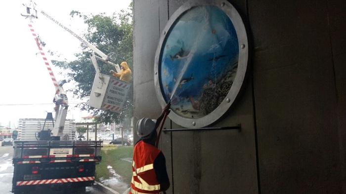 Túneis da BR-101 serão limpos e lavados no domingo, 29, em Balneário Camboriú 1 22 01 17 Obras Limpeza túnel