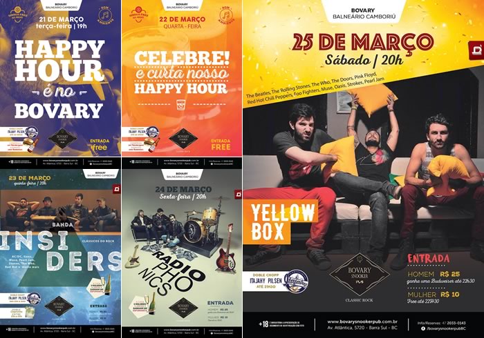 Bovary tem happy hour e rock de qualidade de terça à sábado