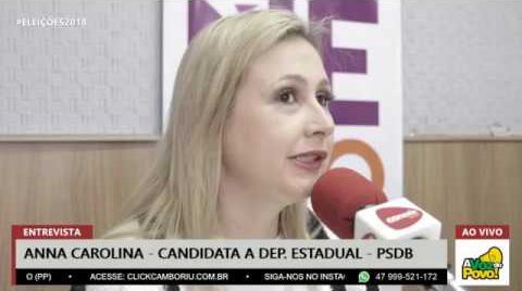 Anna Carolina, candidata a deputada estadual pelo PSDB