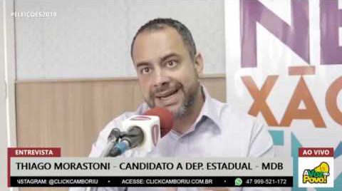 Thiago Morastoni, candidato a deputado estadual pelo MDB