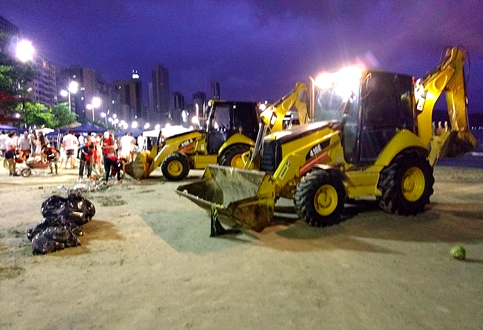 Prefeitura pagará mais de R$ 100 mil para a limpeza da Praia Central na noite da virada