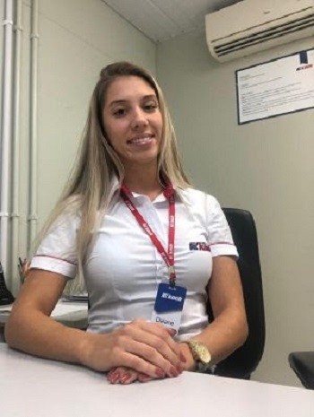 A acadêmica Daiane Priscila Pereira