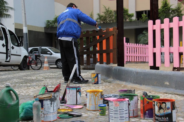 Obras seguem em ritmo intenso na Praça Higino Pio
