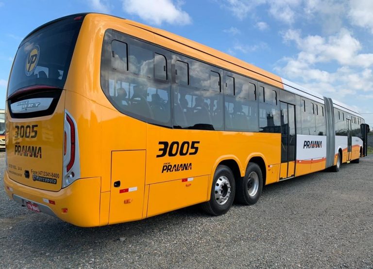 Viação Praiana colocará cinco ônibus articulados em circulação na região