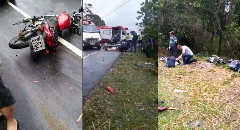 Acidente entre carro e duas motos deixa 3 feridos na Interpraias