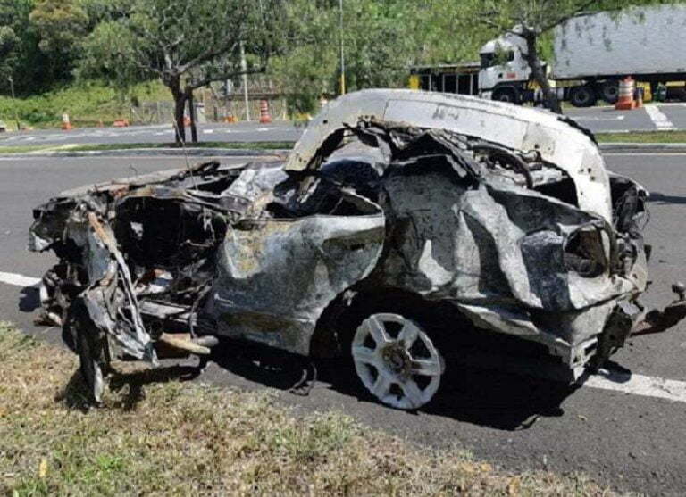 Marea de Camboriú pega fogo no Paraná e deixa família ferida