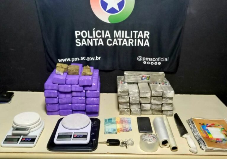 Homem é preso com mais de 24 quilos de maconha em Itajaí