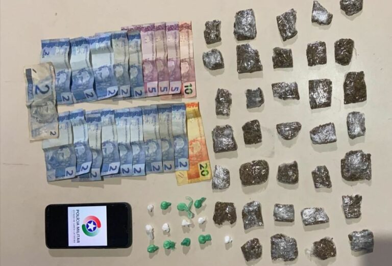 Trio é detido com maconha e cocaína na Rua Campo Erê