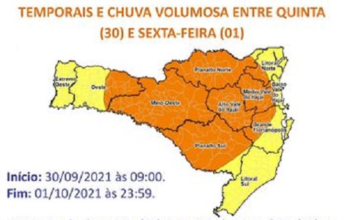 Defesa Civil de SC alerta para temporais e chuva volumosa entre quinta e sexta-feira 1 244232080 2536906783117594 7500332918889103880 n