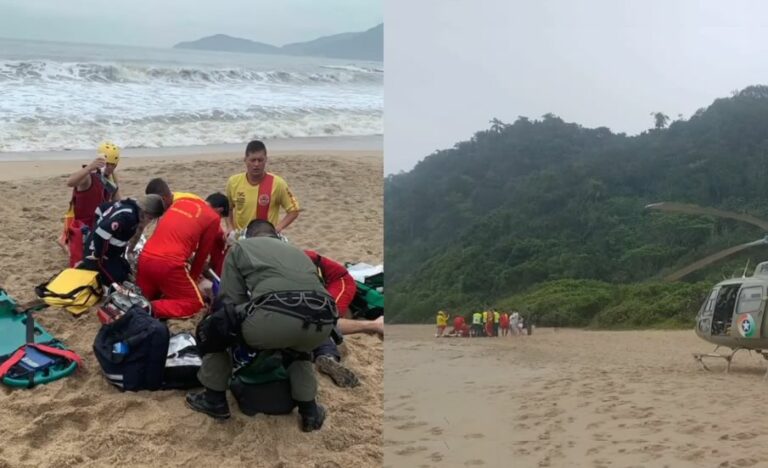 Bombeiros atendem afogamento na Praia do Buraco nesta sexta-feira, 15