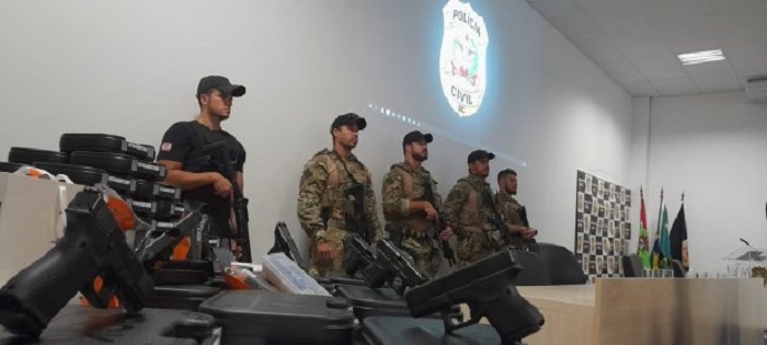 Polícia Civil de SC recebe 3.749 pistolas em aquisição de novo armamento