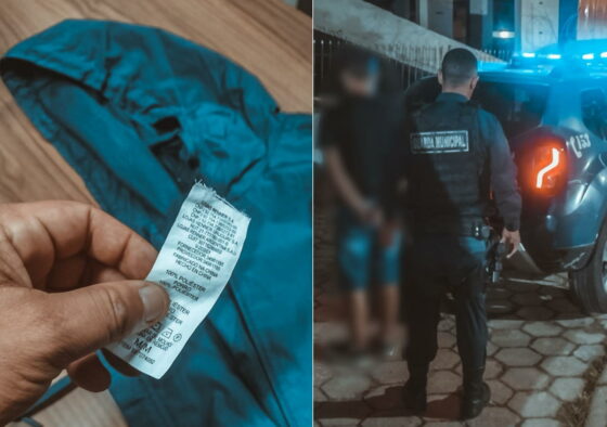 Homem é detido após furtar jaqueta em shopping