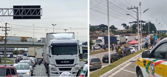 PM Rodoviária registra 33 pontos de interdição nas rodovias estaduais de SC