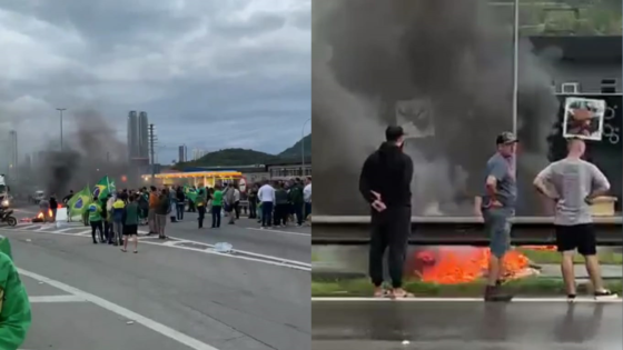 Manifestações na BR-101 afetam o transporte Coletivo de Balneário Camboriú