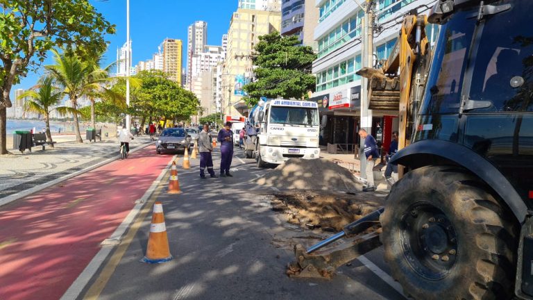 Emasa programa obras de extensão da rede coletora na Rua 2200 e Avenida Atlântica