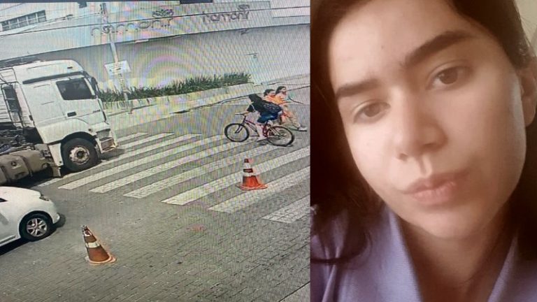 Caminhão atropela ciclista na saída do ferry boat, em Itajaí