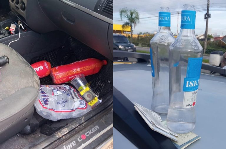 Homem é detido em Itajaí por dirigir embriagado e fornecer álcool a menor