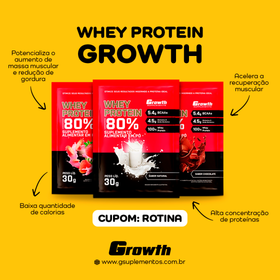 Benefícios de utilizar Whey Protein Growth