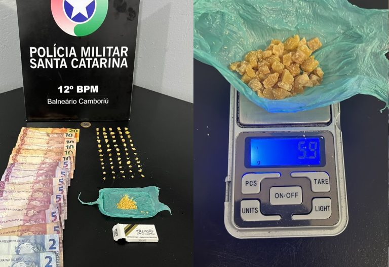 Traficante é preso em flagrante enquanto realizava venda de drogas em BC