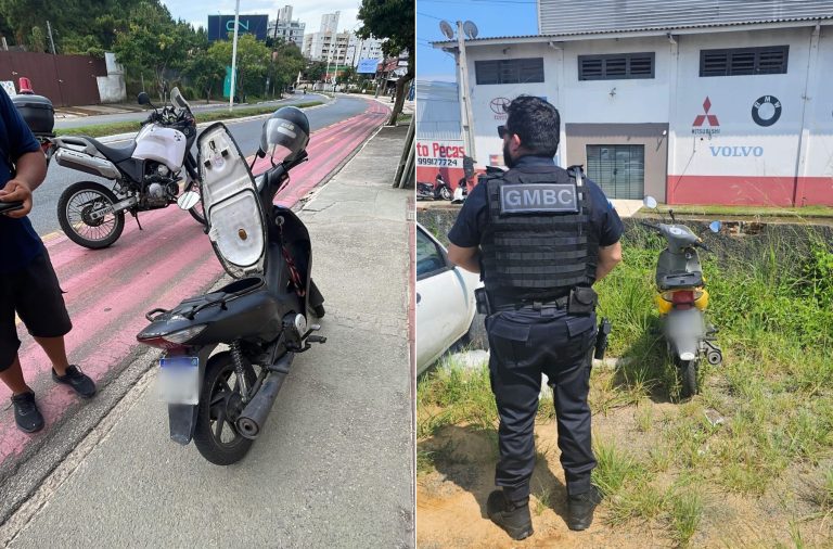 Agentes de Trânsito e GM recuperam motonetas furtadas em operações distintas